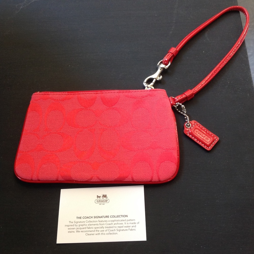 Red Coach wristlet